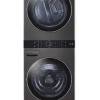 Duo Laveuse-S&eacute;cheuse &agrave; Vapeur Haute Efficacit&eacute; "WashTower" en Acier Inoxydable Noir LG ( WKEX200HBA )