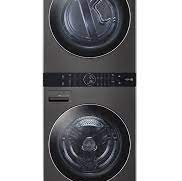 Duo Laveuse-S&eacute;cheuse &agrave; Vapeur Haute Efficacit&eacute; "WashTower" en Acier Inoxydable Noir LG ( WKEX200HBA )