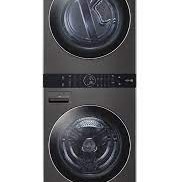 Duo Laveuse-S&eacute;cheuse &agrave; Vapeur Haute Efficacit&eacute; "WashTower" en Acier Inoxydable Noir *PRODUIT NEUF* LG ( WKEX200HBA )