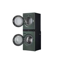 Duo Laveuse-S&eacute;cheuse &agrave; Vapeur Haute Efficacit&eacute; "WashTower" Nature Verte LG ( WKEX200HGA )