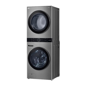 Duo Laveuse-S&eacute;cheuse &agrave; Vapeur Haute Efficacit&eacute; "WashTower" en Acier Graphite LG ( WKEX200HVA )