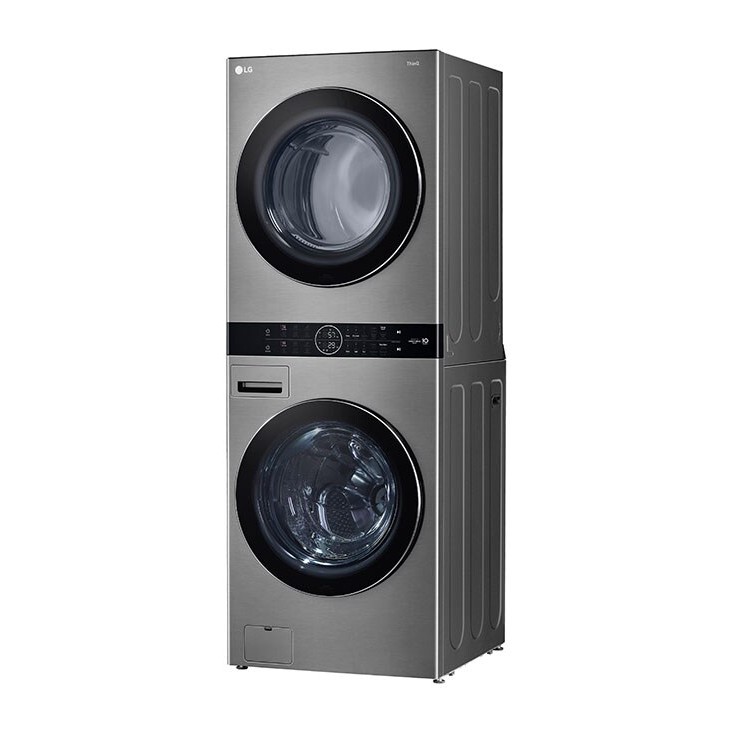 Duo Laveuse-S&eacute;cheuse &agrave; Vapeur Haute Efficacit&eacute; "WashTower" en Acier Graphite LG ( WKEX200HVA )