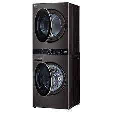 Duo Laveuse de 5,2 pi&sup3; & S&eacute;cheuse de 7.4 pi&sup3; &agrave; Vapeur Haute Efficacit&eacute; "WashTower" avec Pompe &agrave; Chaleur en Acier Inoxydable Noir LG ( WKHC202HBA )