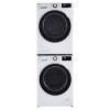 Ensemble Compacte Laveuse De 2.6 Pi&sup3; + S&eacute;cheuse &Eacute;lectrique &agrave; Technologie &agrave; Double Onduleur HeatPump De 4.2 Pi&sup3; Frontal Blanche LG ( WM1455HWA / DLHC1455W )