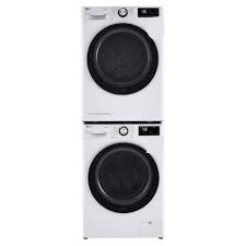 Ensemble Compacte Laveuse De 2.6 Pi&sup3; + S&eacute;cheuse &Eacute;lectrique &agrave; Technologie &agrave; Double Onduleur HeatPump De 4.2 Pi&sup3; Frontal Blanche LG ( WM1455HWA / DLHC1455W )