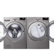 Ensemble Laveuse &agrave; Vapeur 5.2 Pi&sup3; Et S&eacute;cheuse &Eacute;lectrique &Agrave; Vapeur De 7.5 Pi&sup3; &Agrave; Chargement Frontal Acier Graphite De LG ( WM3850HVA / DLEX3850V )