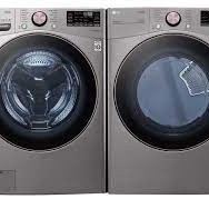 Ensemble Laveuse &agrave; Vapeur 5.2 Pi&sup3; Et S&eacute;cheuse &Eacute;lectrique &Agrave; Vapeur De 7.5 Pi&sup3; &Agrave; Chargement Frontal Acier Graphite De LG ( WM3850HVA / DLEX3850V )