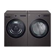 Ensemble Laveuse &Agrave; Chargement Frontal De 5.8 Pi&sup3; + S&eacute;cheuse &Eacute;lectrique De 7.4 Pi&sup3; Acier Inoxydable Noir LG ( WM6500HBA / DLEX6500B )