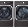 Ensemble Laveuse 6.0 Pi&sup3; Smart Et S&eacute;cheuse &Eacute;lectrique &Agrave; Vapeur Smart De 9.0 Pi&sup3; &Agrave; Chargement Frontal En Acier Inoxydable Noir LG ( WM8900HBA / DLEX8900B )