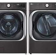 Ensemble Laveuse 6.0 Pi&sup3; Smart Et S&eacute;cheuse &Eacute;lectrique &Agrave; Vapeur Smart De 9.0 Pi&sup3; &Agrave; Chargement Frontal En Acier Inoxydable Noir LG ( WM8900HBA / DLEX8900B )