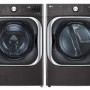 Ensemble Laveuse 6.0 Pi&sup3; Smart Et S&eacute;cheuse &Eacute;lectrique &Agrave; Vapeur Smart De 9.0 Pi&sup3; &Agrave; Chargement Frontal En Acier Inoxydable Noir LG ( WM8900HBA / DLEX8900B )