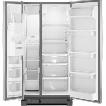 R&eacute;frig&eacute;rateur c&ocirc;te &agrave; c&ocirc;te de 21 pi cu avec syst&egrave;me In-Door-Ice en acier inoxidable Whirlpool ( WRS342FIAM )