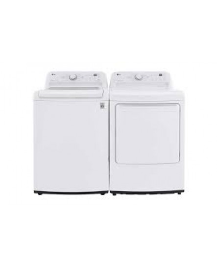Ensemble Laveuse &Agrave; Chargement par le Haut De 5.2 Pi&sup3; Et S&eacute;cheuse De 7.3 Pi&sup3; Blanc LG ( WT7010CW / DLE7000W )