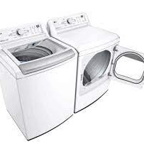 Ensemble Laveuse &agrave; chargement vertical de 5.8 pi&sup3; *PRODUIT NEUF* et S&eacute;cheuse de 7.4 pi&sup3; Blanc LG ( WT7150CW / DLE7150W )