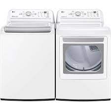 Ensemble Laveuse &agrave; chargement vertical de 5.8 pi&sup3; *PRODUIT NEUF* et S&eacute;cheuse de 7.4 pi&sup3; Blanc LG ( WT7150CW / DLE7150W )