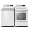 Ensemble Laveuse à Chargement Vertical de 5.8 pi³ et Sécheuse de 7.3 pi³ Blanc LG ( WT7300CW DLEX7250W )