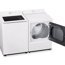 Ensemble Laveuse &Agrave; Chargement Vertical De 5.6 Pi&sup3; Et S&eacute;cheuse De 7.3 Pi&sup3; Smart Blanc LG ( WT8205CW DLE8200W )