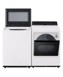 Ensemble Laveuse À Chargement Vertical De 6.3 Pi³ Et Sécheuse De 7.3 Pi³ Blanc LG ( WT8400CW DLE8400WE )
