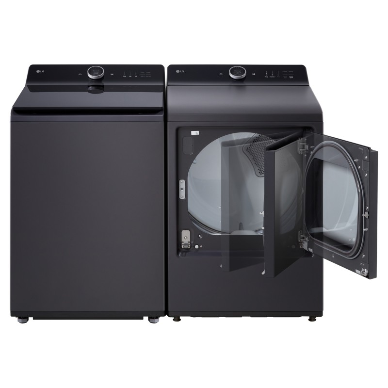 Ensemble Laveuse &Agrave; Chargement Vertical De 6.3 Pi&sup3; Et S&eacute;cheuse De 7.3 Pi&sup3; Noir Mat LG ( WT8600CB DLEX8600BE )