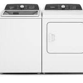 Ensemble Laveuse &Agrave; Chargement Vertical De 5.4 Pi&sup3; - 5.5 Pi&sup3; Avec Agitateur Amovible Et S&eacute;cheuse De 7.0 Pi&sup3; Blanc Whirlpool ( WTW5057LW / YWED5050LW )