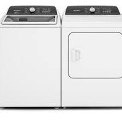 Ensemble Laveuse &Agrave; Chargement Vertical De 5.4 Pi&sup3; - 5.5 Pi&sup3; Avec Agitateur Amovible Et S&eacute;cheuse De 7.0 Pi&sup3; Blanc Whirlpool ( WTW5057LW / YWED5050LW )