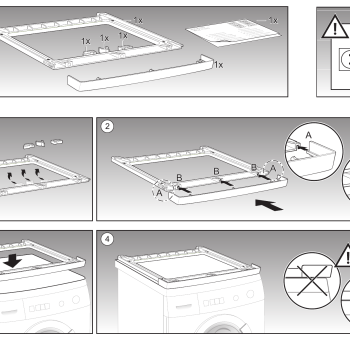Ensemble de superposition pour Laveuse et S&eacute;cheuse Blanc de Bosch ( WTZ20410UC )