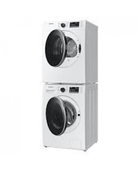 Ensemble Laveuse à chargement frontal de 2.9 pi³ + Sécheuse Frontal de 4.0 pi³ Blanc Samsung ( WW25B6800AW / DV25B6800EW )