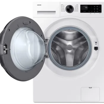 Laveuse &agrave; Chargement Frontal de 2,9 pi&sup3; / 24" avec SmartThings Wi-Fi Blanche Samsung ( WW25FG5B34BEAC )