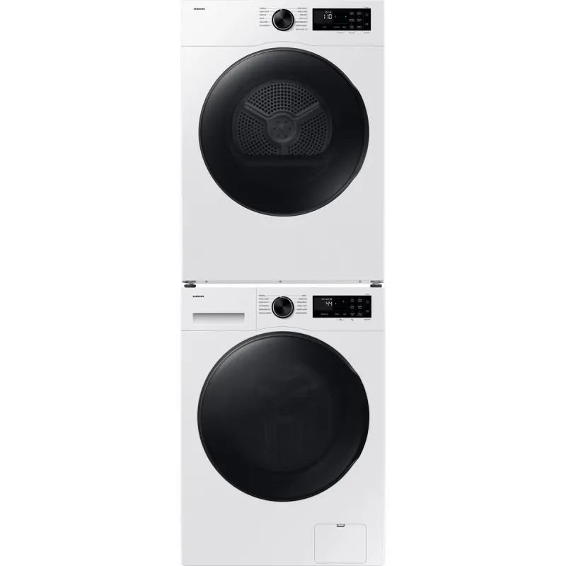 Ensemble Laveuse &agrave; Chargement Frontal de 2.9 pi&sup3; Wi-Fi + S&eacute;cheuse &Eacute;lectrique de 4.0 pi&sup3; avec Technologie &agrave; Pompe &agrave; Chaleur Blanche Samsung ( WW25FG5B34BEAC / DV25FG50B0BEAC )