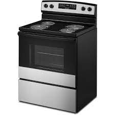 Cuisini&egrave;re &Eacute;lectrique Autonome de 4,8 pi&sup3; / 30" &agrave; Serpentins Acier Inoxydable / Noir *PRODUIT NEUF* Amana ( YACR4303MMS )